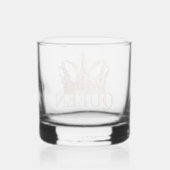 Königin Pink Gilded Crown Whiskyglas (Rückseite)