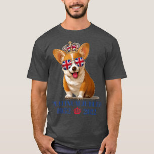 Königin Platinum Jubilee Corgi mit Crown 2022 Brit T-Shirt