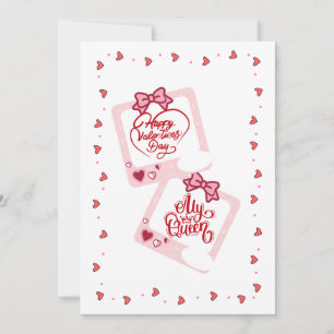 Königin Polaroid Bilderrahmen Frohen Valentinstag Feiertagskarte