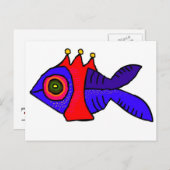 Königin Postkarte (Vorne/Hinten)