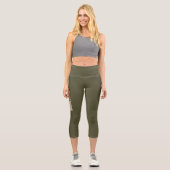 Königin | Rose im militärischen Bereich Capri Leggings (Vorderseite)