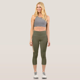 Königin | Rose im militärischen Bereich Capri Leggings