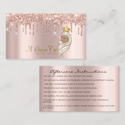 Königin Rose Visitenkarte (Vorne/Hinten)