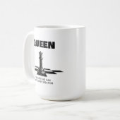 Königin Schach sollte sich bewusst sein, dass sie Kaffeetasse (Vorderseite Links)