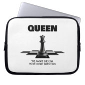 Königin Schach sollte sich bewusst sein, dass sie Laptopschutzhülle (Vorderseite)