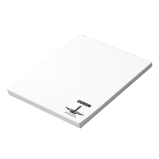 Königin Schach sollte sich bewusst sein, dass sie Notizblock (Rotiert)