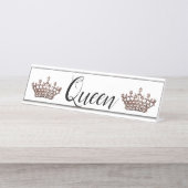 "Königin" Schreibtischnamensplakette (Vorderseite )