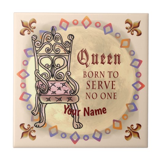 Königin serbt niemanden fliese (Vorderseite)