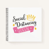 Königin sozialer Distanz Notizblock (Vorderseite)