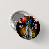 Königin-Stadt-neues Jahr Button (Vorne & Hinten)
