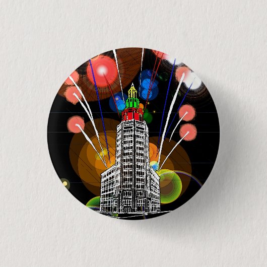 Königin-Stadt-neues Jahr Button (Vorderseite)