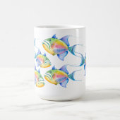 Königin Triggerfish Tropischer Fisch Wasserfarben  Kaffeetasse (Mittel)