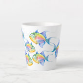 Königin Triggerfish Tropischer Fisch Wasserfarben  Milchtasse (Vorderseite)