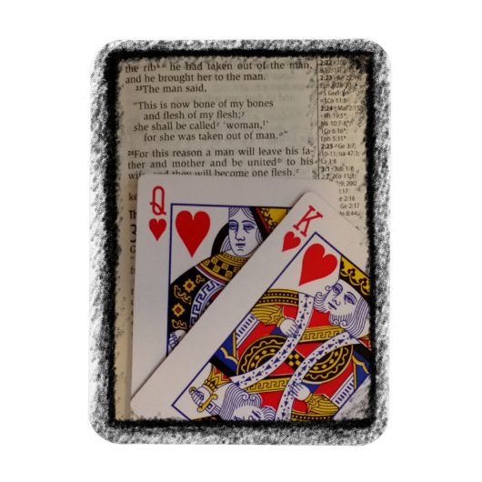 Königin und Königin von Herz-Genesis-Bibelangebot Magnet (Vertikal)