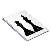 Königin- und Königschachstücke Notizblock (Rechte Seite)