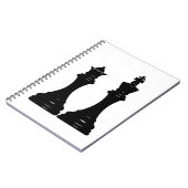 Königin- und Königschachstücke Notizblock (Linke Seite)