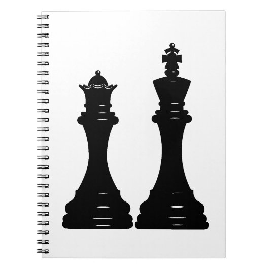Königin- und Königschachstücke Notizblock (Vorderseite)