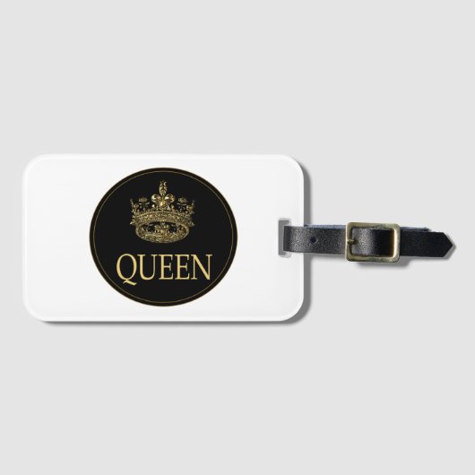 Königin- und KronEmblem Gepäckanhänger (Vorderseite (Horizontal))