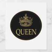 Königin- und KronEmblem Weinetikett (Einzelnes Label)