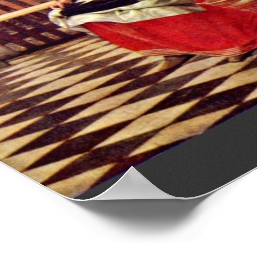 Königin und Servin von Hooch Pieter De (beste Qual Poster (Ecke)