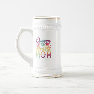 Königin unserer Herzen Mama Stein Bierglas