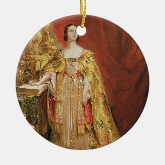 Königin Victoria (1819-1901) die Krönung O nehmend Keramikornament (Vorne)