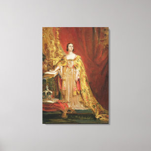 Königin Victoria (1819-1901) Einnahme der Krönung Leinwanddruck