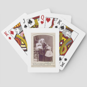 Königin Victoria (1819-1901) mit ihren Enkelkinder Spielkarten