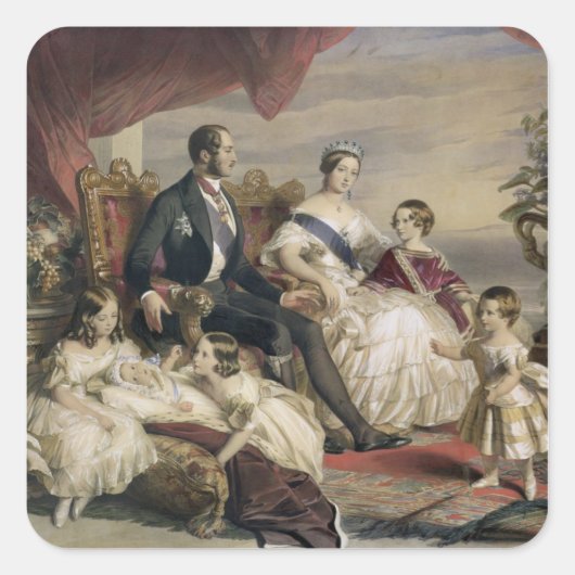 Königin Victoria (1819-1901) und Prinz Albert (181 Quadratischer Aufkleber (Vorderseite)