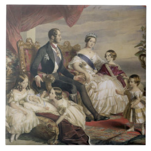 Königin Victoria (1819-1901) und Prinz Albert Fliese