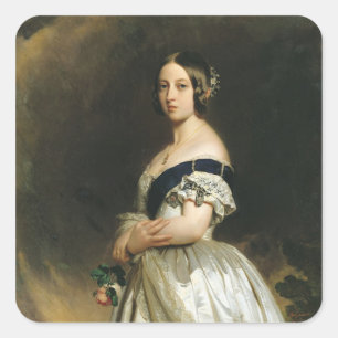 Königin Victoria 1842 Quadratischer Aufkleber