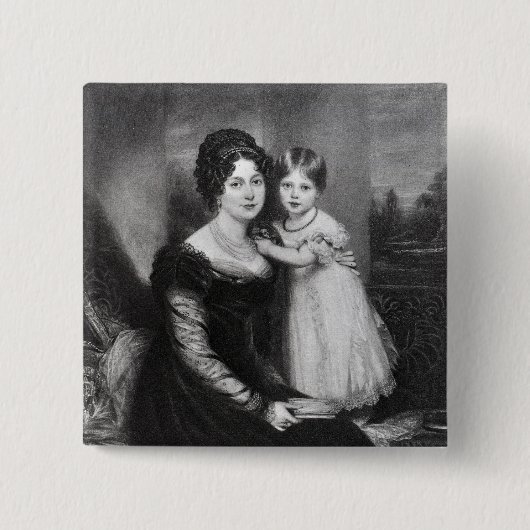 Königin Victoria als Säugling mit ihrer Mutter Button (Vorderseite)
