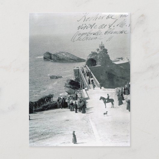 Königin Victoria an der französischen Küste Postkarte (Vorderseite)