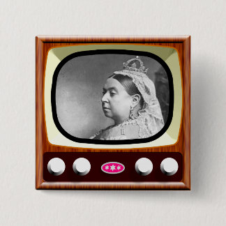 Königin Victoria auf Retro Fernsehen Button