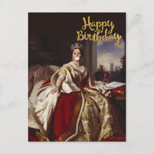 KÖNIGIN VICTORIA BLÄST EINEN ROSA KAUGUMMIBLASEN POSTKARTE