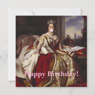 Königin Victoria bläst Kaugummi Alles Gute zum Geb Karte