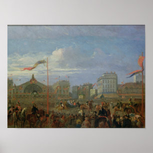 Königin Victoria, das beim Gare de L'Est ankommt Poster