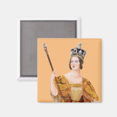 Königin Victoria - historische Illustrationen Magnet (Vorderseite/Rückseite)