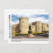 Königin Victoria im Freien, Schloss Windsor Postkarte (Vorne/Hinten)