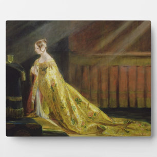 Königin Victoria in ihrem Koronationsrobe, 1838 (Ö Fotoplatte
