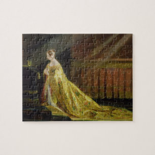 Königin Victoria in ihrer Krönungs-Robe, 1838 (Öl Puzzle