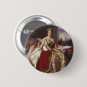Königin Victoria: Krönung Button (Vorne & Hinten)