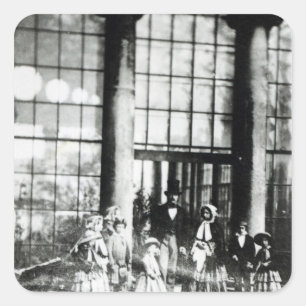 Königin Victoria & Prince Albert mit ihren Quadratischer Aufkleber