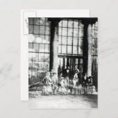 Königin Victoria u. Prinz Albert mit ihrem Postkarte (Vorne/Hinten)