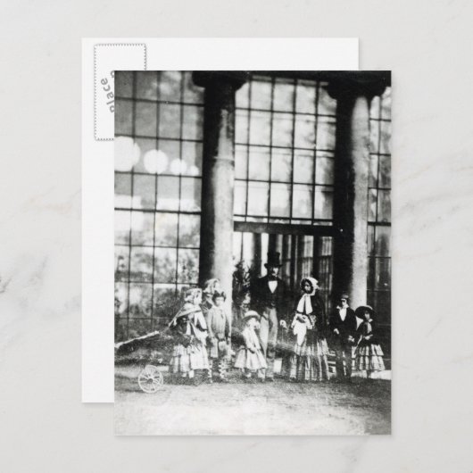 Königin Victoria u. Prinz Albert mit ihrem Postkarte (Vorne/Hinten)