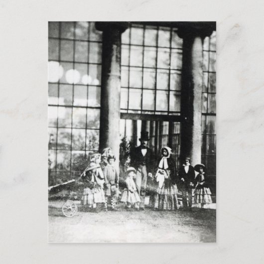 Königin Victoria u. Prinz Albert mit ihrem Postkarte (Vorderseite)