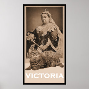 Königin Victoria und Kitty Poster