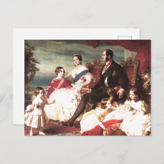 Königin Victoria und Prinz Albert Postkarte (Vorne/Hinten)