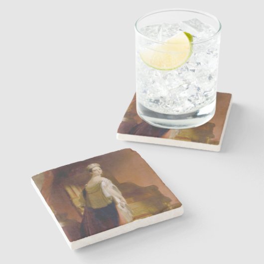 Königin Victoria (von Thomas Sully) Steinuntersetzer (Seitenansicht)