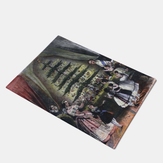 Königin Victorias Weihnachtsbaum Fußmatte (Schrägansicht)